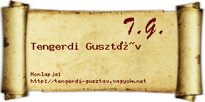 Tengerdi Gusztáv névjegykártya