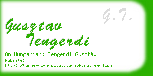 gusztav tengerdi business card